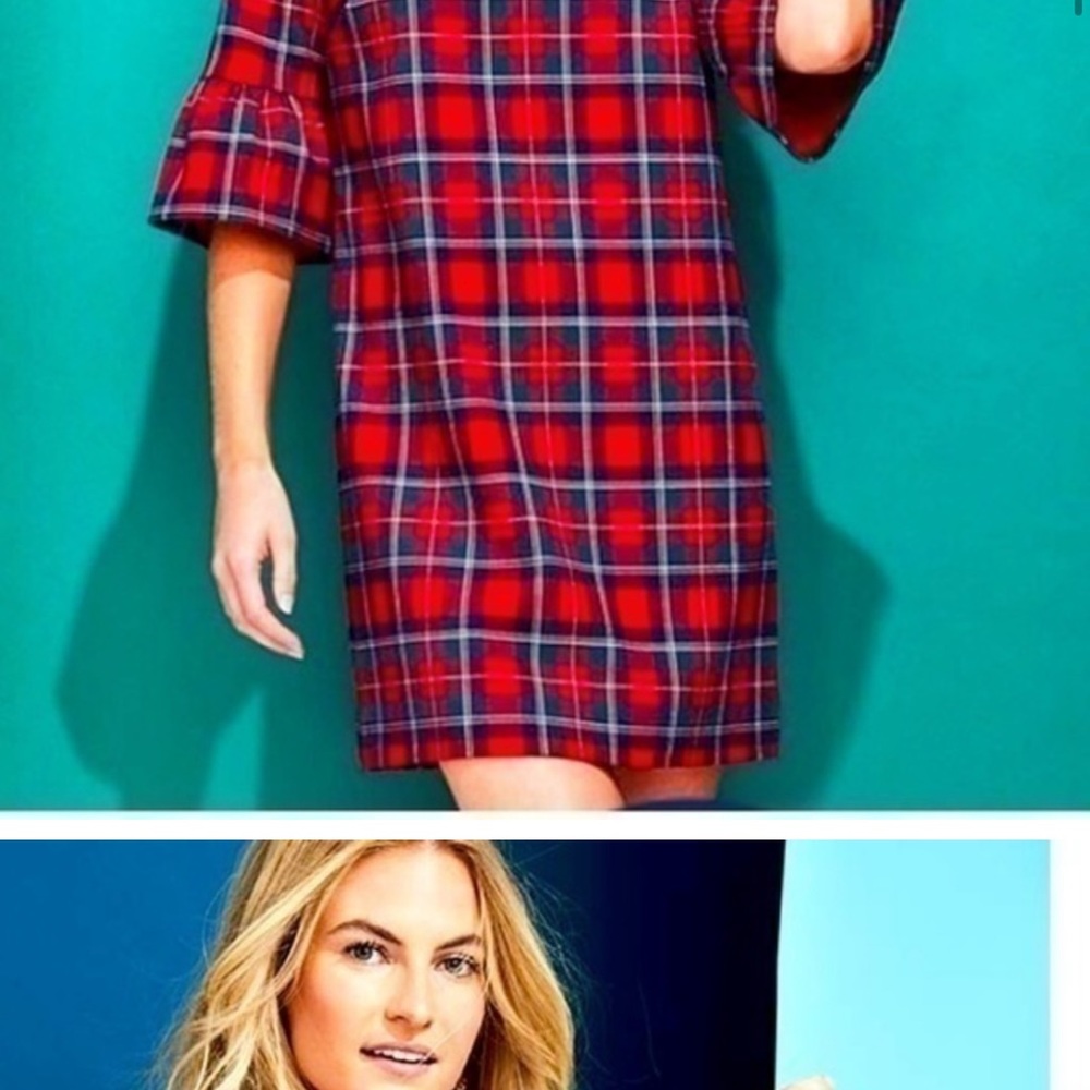 Vineyard Vines plaid greenwich flutter dress